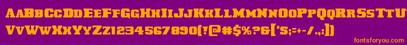 Laredotrailcond Font – Orange Fonts on Purple Background