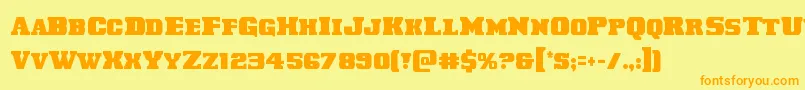 Laredotrailcond Font – Orange Fonts on Yellow Background