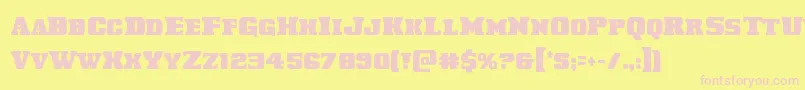 Laredotrailcond Font – Pink Fonts on Yellow Background