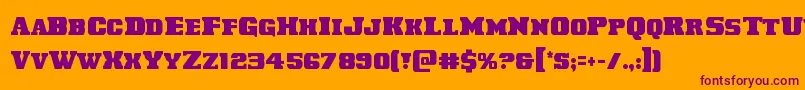 Laredotrailcond Font – Purple Fonts on Orange Background