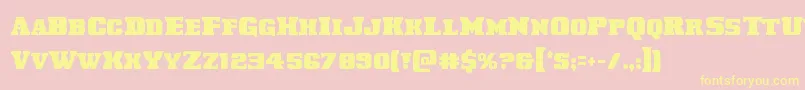 Laredotrailcond Font – Yellow Fonts on Pink Background