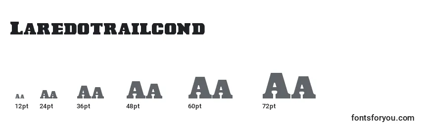 Размеры шрифта Laredotrailcond