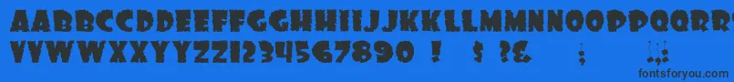 Dssonof Font – Black Fonts on Blue Background