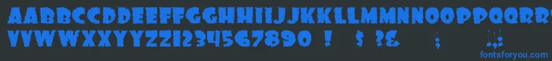 Dssonof Font – Blue Fonts on Black Background