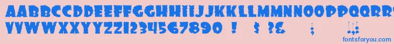 Dssonof Font – Blue Fonts on Pink Background