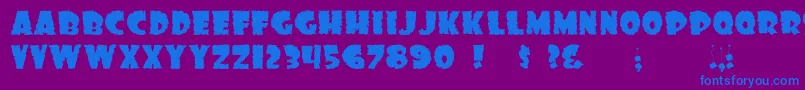 Dssonof Font – Blue Fonts on Purple Background