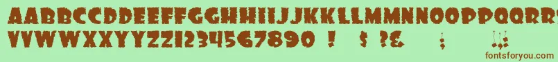 Dssonof Font – Brown Fonts on Green Background