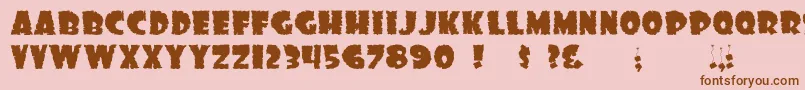 Dssonof Font – Brown Fonts on Pink Background