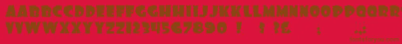 Dssonof Font – Brown Fonts on Red Background