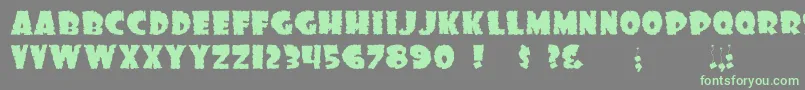 Dssonof Font – Green Fonts on Gray Background