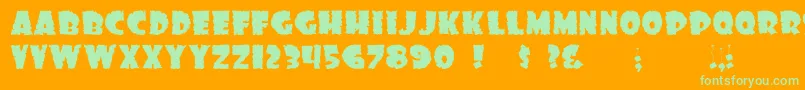 Dssonof Font – Green Fonts on Orange Background