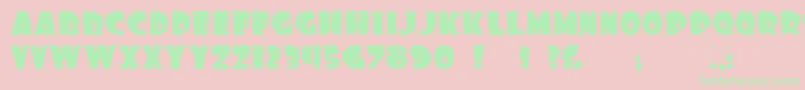 Dssonof Font – Green Fonts on Pink Background