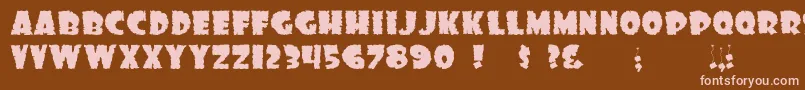 Dssonof Font – Pink Fonts on Brown Background
