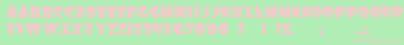 Dssonof Font – Pink Fonts on Green Background