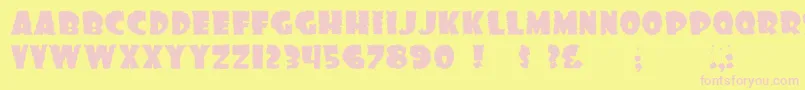 Dssonof Font – Pink Fonts on Yellow Background