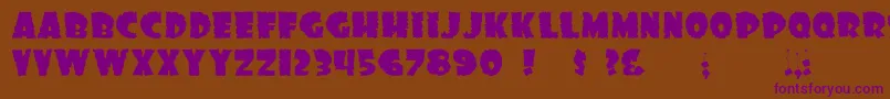 Dssonof Font – Purple Fonts on Brown Background