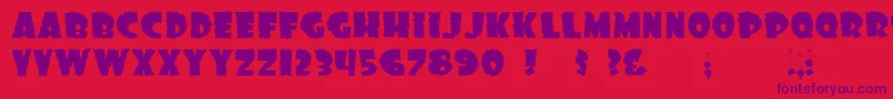 Dssonof Font – Purple Fonts on Red Background