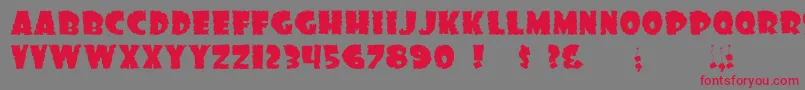 Dssonof Font – Red Fonts on Gray Background