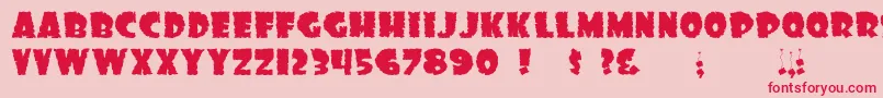 Dssonof Font – Red Fonts on Pink Background