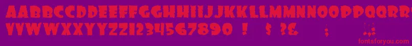 Dssonof Font – Red Fonts on Purple Background