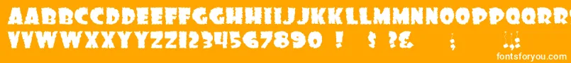 Dssonof Font – White Fonts on Orange Background