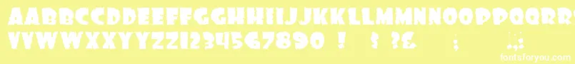 Dssonof Font – White Fonts on Yellow Background