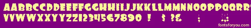 Dssonof Font – Yellow Fonts on Purple Background
