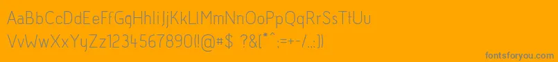 Acid Font – Gray Fonts on Orange Background