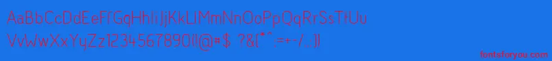 Weitere Informationen zur Acid-Schriftart Acid-Schriftart – Rote Schriften auf blauem Hintergrund