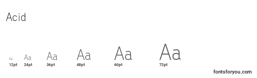 Acid Font Sizes