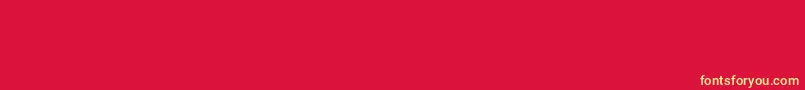Czcionka PaintItGothRus – żółte czcionki na czerwonym tle
