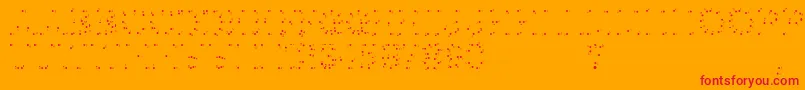 0pointeAfaire-Schriftart – Rote Schriften auf orangefarbenem Hintergrund