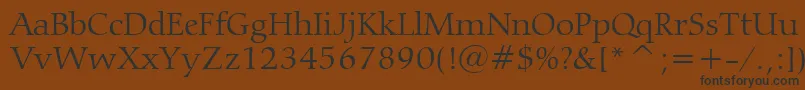 CarminaLightBt Font – Black Fonts on Brown Background