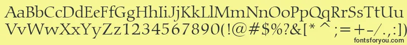 CarminaLightBt Font – Black Fonts on Yellow Background