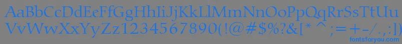 CarminaLightBt Font – Blue Fonts on Gray Background