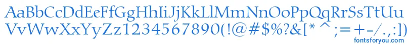 CarminaLightBt Font – Blue Fonts on White Background