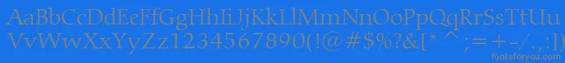 CarminaLightBt Font – Gray Fonts on Blue Background