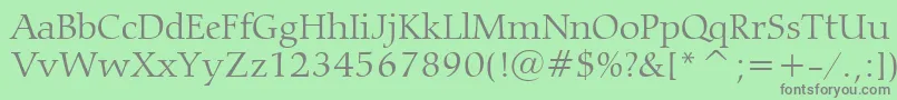 CarminaLightBt Font – Gray Fonts on Green Background
