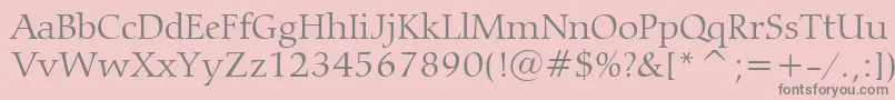 CarminaLightBt Font – Gray Fonts on Pink Background