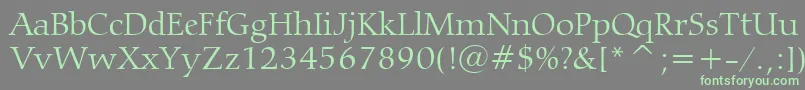 CarminaLightBt Font – Green Fonts on Gray Background