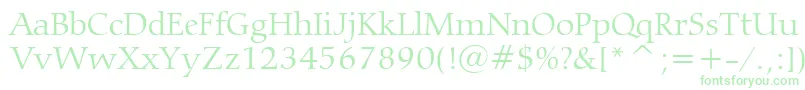 CarminaLightBt Font – Green Fonts on White Background