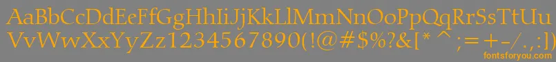 CarminaLightBt Font – Orange Fonts on Gray Background