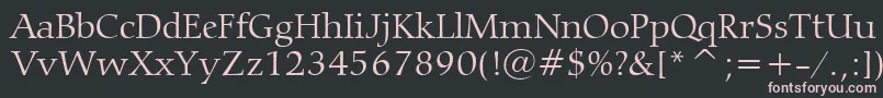 Шрифт CarminaLightBt – розовые шрифты на чёрном фоне