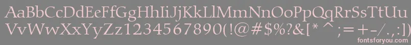 CarminaLightBt Font – Pink Fonts on Gray Background