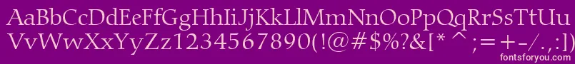 CarminaLightBt Font – Pink Fonts on Purple Background