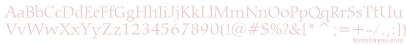 CarminaLightBt Font – Pink Fonts on White Background