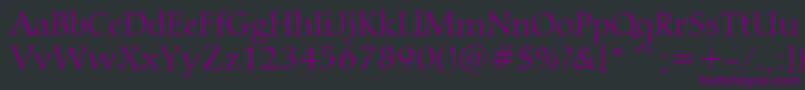 CarminaLightBt Font – Purple Fonts on Black Background
