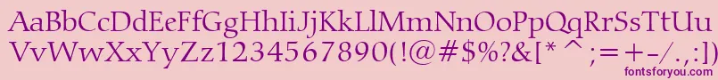 CarminaLightBt Font – Purple Fonts on Pink Background