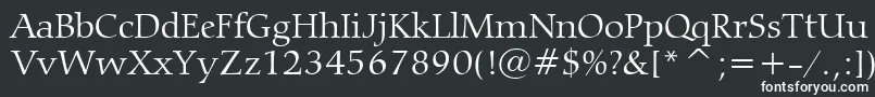 CarminaLightBt Font – White Fonts on Black Background