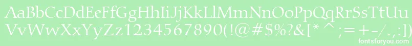 CarminaLightBt Font – White Fonts on Green Background